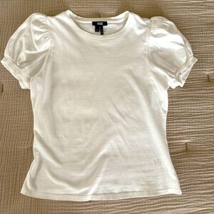 Puff Sleeve White Top by Paige